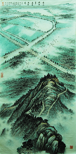 《赤山湖水秀》 规格： 138x69cm （已被国家民族画院收藏）.jpg