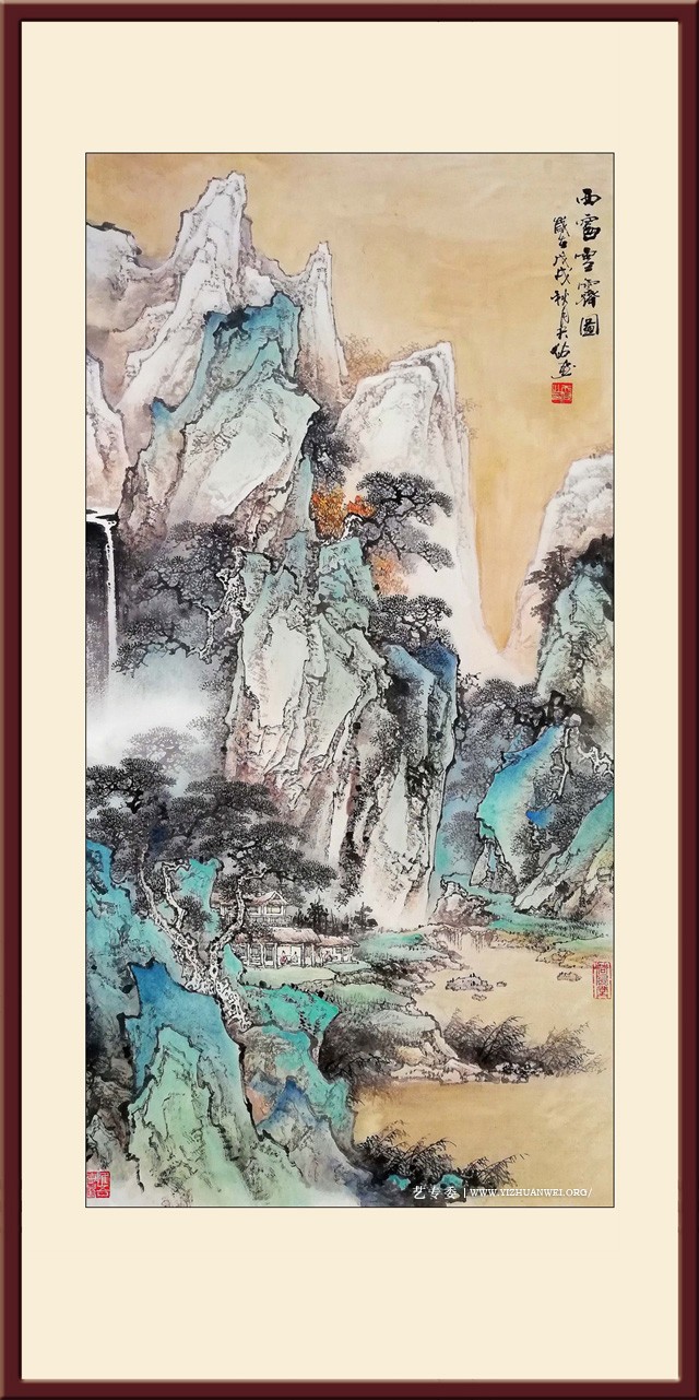 杨天佑作品《西窗雪霁图》2018年创-尺寸：70cmx138cm-价格：每平尺15000元.jpg