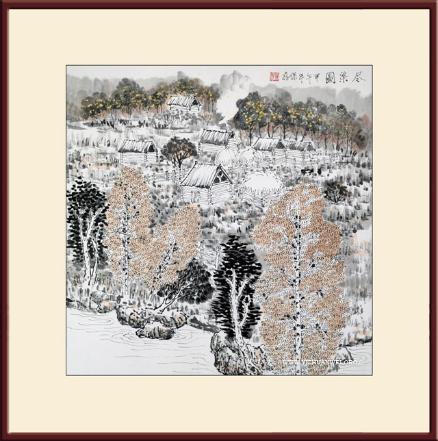 李保存作品-中国画《尽染图》尺寸：69cmx69cm-价格：每平尺12000元.jpg