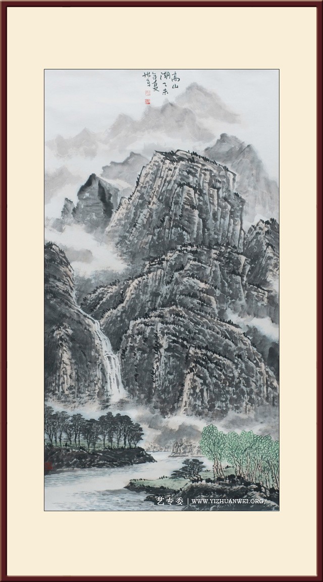 王继平作品《高山湖气》规格：六尺--价格：二万.jpg
