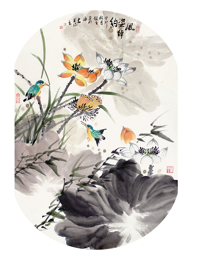 《风姿卓越》60X90cm 中国花鸟 2023.jpg