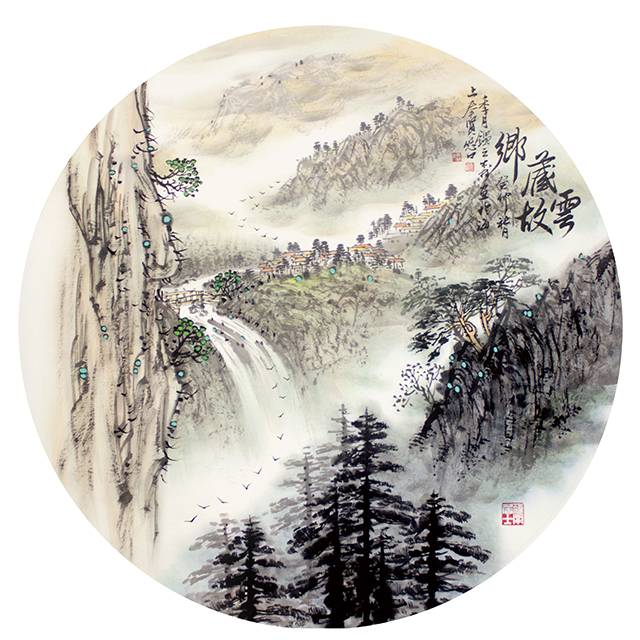 《云藏故乡》65X65cm  中国山水   2023.jpg