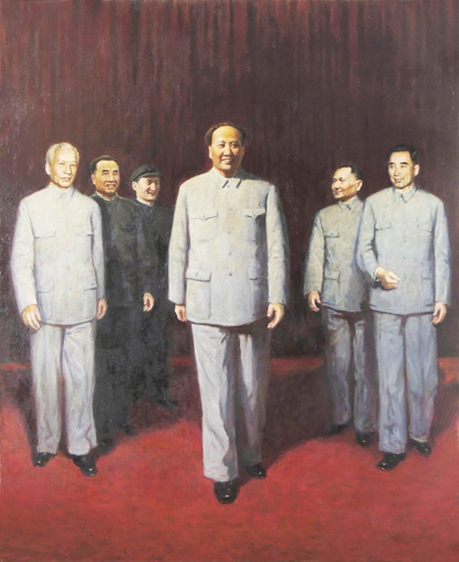 《党中央·毛主席》180cm×220cm
