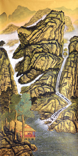 1547623071744449.jpg 章庭钰作品《山高水长福长在》规格:136cmx68cm.JPG