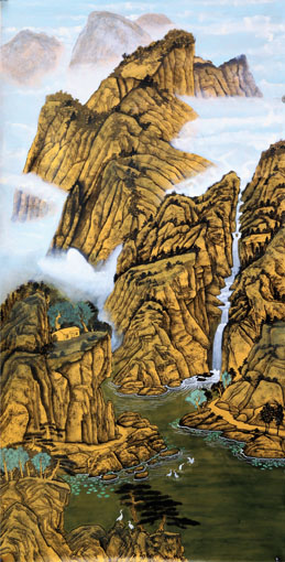 1547623113485828.jpg 章庭钰作品《幽溪通古今》规格:134cmx68cm.jpg