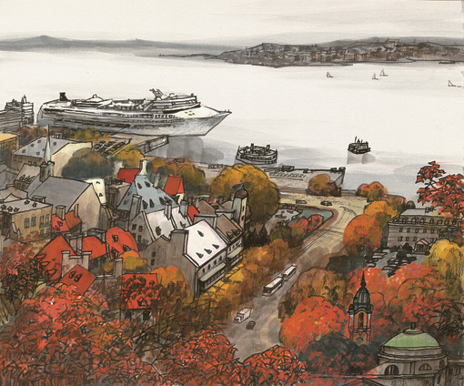 1547624701616946.jpg 旅游胜地魁北克(加拿大)37.7cmX45.5cm 2013年 (2).jpg