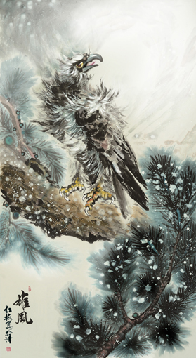 1547628892188307.jpg 《雄风》179cmX97cm刘红梅2016年作.jpg