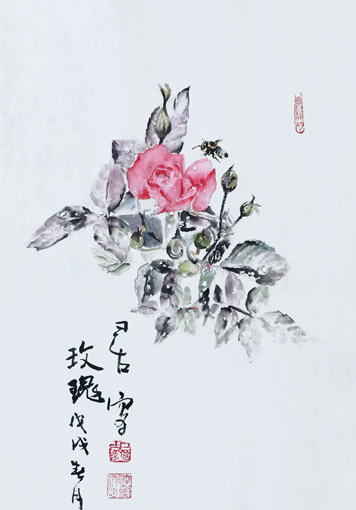 1547706326126543.jpg 巴古作品9《玫瑰》水墨画四尺斗方.jpg