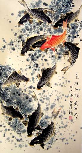 1547706556119284.jpg 陈洪作品4《鱼跃江海 爱洒天下》.jpg