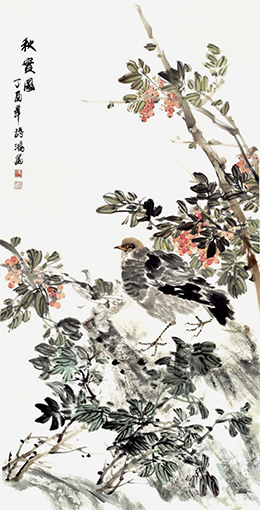 1547776949103194.jpg 李诗鸿作品《秋實图》规格:138cmx69cm.jpg