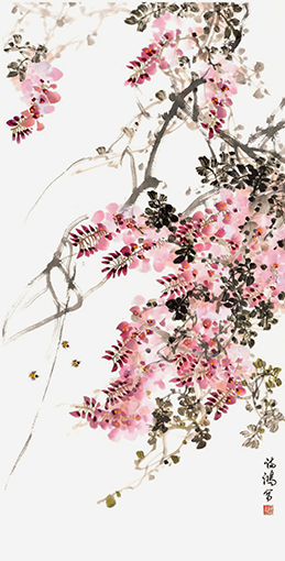 1547776957225271.jpg 李诗鸿作品《紫翠烟霞》规格:138cmx69cm.jpg