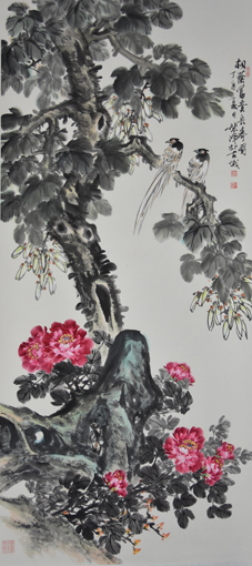 《富贵长寿》2017年作 180cmx48cm.jpg