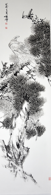 《松鹰图》  2018年作180cmx48cm.jpg