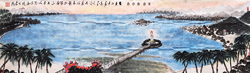 南海胜景图。244x70cm.jpg