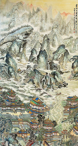 界画 云海深处藏仙阁 120x245cm.jpg