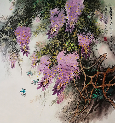 藤萝牵万丈  花气暖千家  69x69cm.jpg