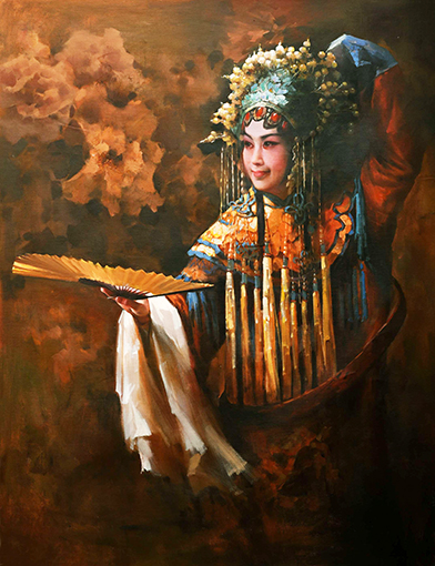 1547862174459278.jpg 赵新颖作品 《贵妃醉酒》规格 120㎝x90㎝材质 麻布油彩.jpg