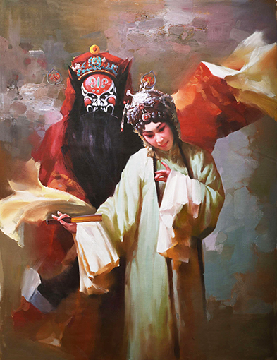 1547862314419818.jpg 赵新颖作品《钟馗嫁妹》规格 120㎝x90㎝材质 麻布油彩.jpg