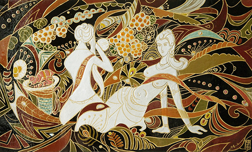 1547863057796991.jpg 冯才志漆画作品《人物花卉》.jpg