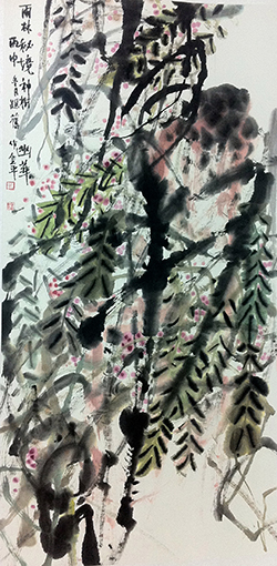 道金平作品9《神树幽华》68x138cm,2016年。.jpg