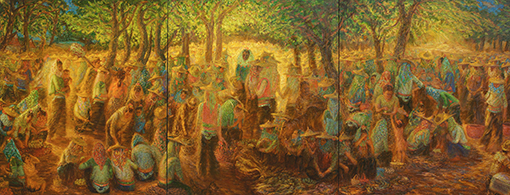 1547865431567331.jpg 《大集市》三联画,2002-2014年,油画,130cmx112cmx3幅.jpg