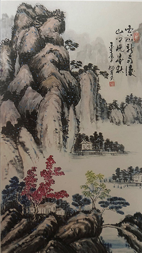 《空山新雨后，天气晚来秋》134×68cm 价格：每平尺5000元.JPG