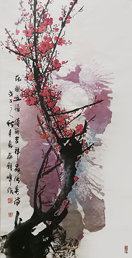 《花开五福》国画  规格：8平方尺  价格：每平尺20000元 (2).jpg