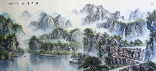 《福地生辉》  规格：180x97cm  价格：25000元一幅.jpg