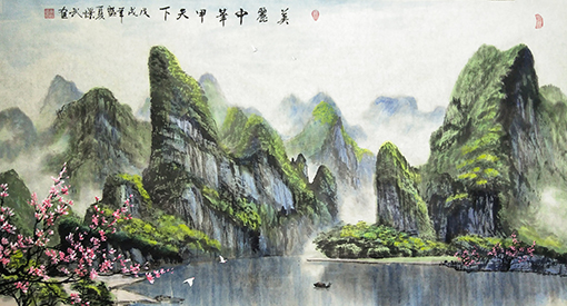 《美丽中华甲天下》规格：180x97cm  价格：80000元一幅.jpg