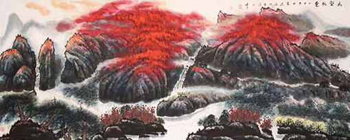 《大壑秋色》 规格：260x100cm 价格：30000元一幅.jpg