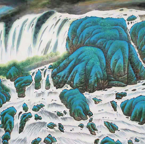 《飞瀑》 规格：125x125cm 价格：20000元一幅.jpg