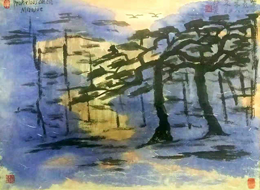禅画《紫气东来》  规格：68x56cm  价格：18000元.jpg