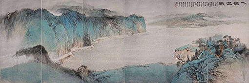 《心懐澄澈》规格：136×68cm×6    价格：30万一幅.jpg