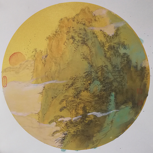 《旭日东升》规格：60×60cm 价格：一万元一幅.jpg