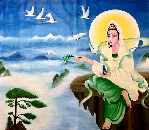 《山川云海观音像》规格：200×168cm 价格：每平尺11000元.jpg