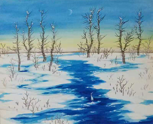 《白色大地》规格：50x60cm  价格：整幅1万6千.JPG