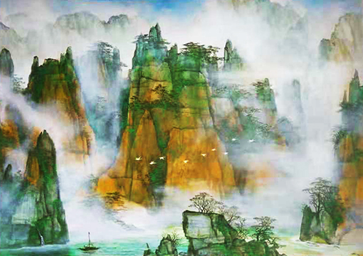 《雾满峡江》规格：100x70cm  价格： 整幅5万.JPG