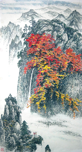 《秋韵 》  规格：178x96cm   价格：面议.JPG