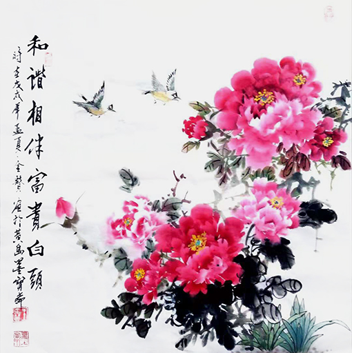 《和谐相伴》 规格：70x70cm 价格2000元一幅.jpg