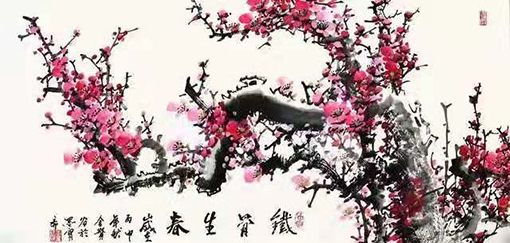 《铁骨生春》 规格：100x50cm 价格：2000元一幅.jpg