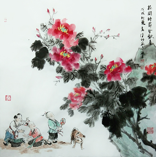 《花开时节皆欢喜》规格：68cnx70cm 价格：12000元.jpg