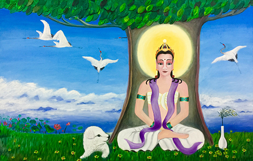 郭全林作品10《合家欢观音像》168cmX108cm.jpg