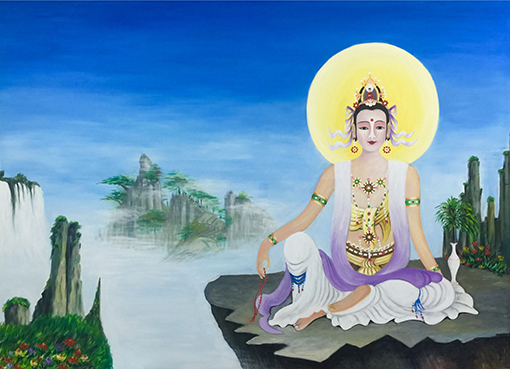 郭全林作品8《山水静坐观音像》220cmX158cm.jpg