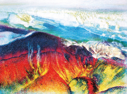 慈向群 布面油画新疆五彩滩120cmx90cm.jpg