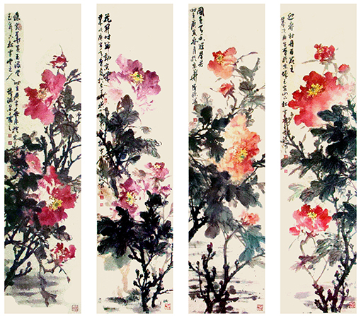 安茂水作品《墨夫》花鸟四条屏.jpg