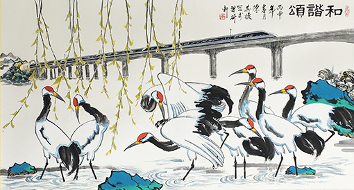 陈其旋作品《和谐颂》规格：180cmx90cm.jpg