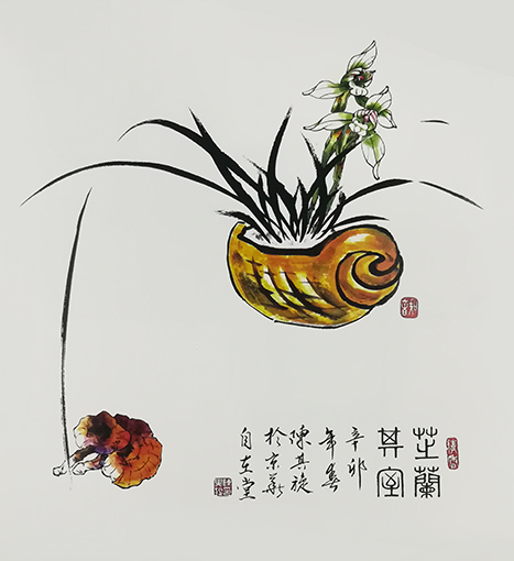 陈其旋作品《芝兰其室》规格：68cmx68cm.jpg