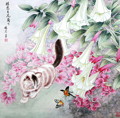 朱梅君作品《相逢在花荫下》.jpg
