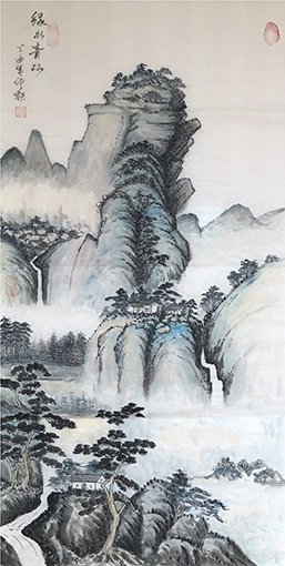 杨书英作《绿水青山》规格：134cmx68cm.JPG