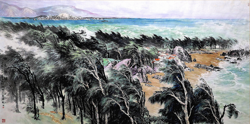《潮来潮往》规格： 250×125cm.png